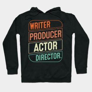 Writer Producer Actor Director Filmmaker Retro Vintage 80s 90s Gifts Hoodie